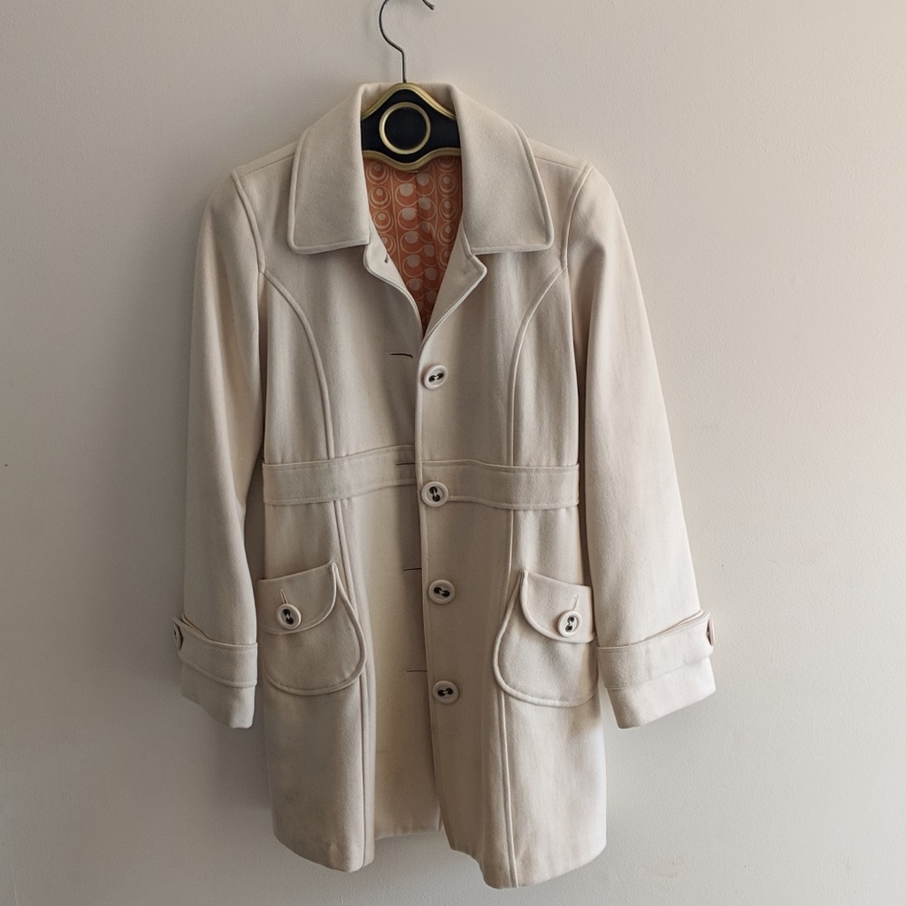 Tulle wool coat